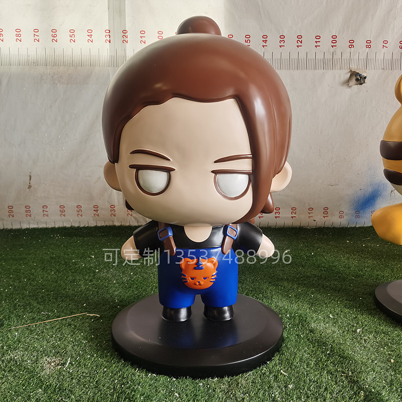 商场完美展示艺术美陈玻璃钢老虎卡通雕塑形象IP吉祥物