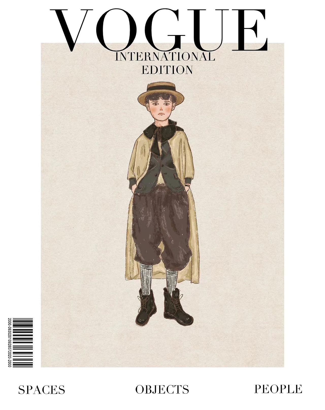 一组时装人物插画速写