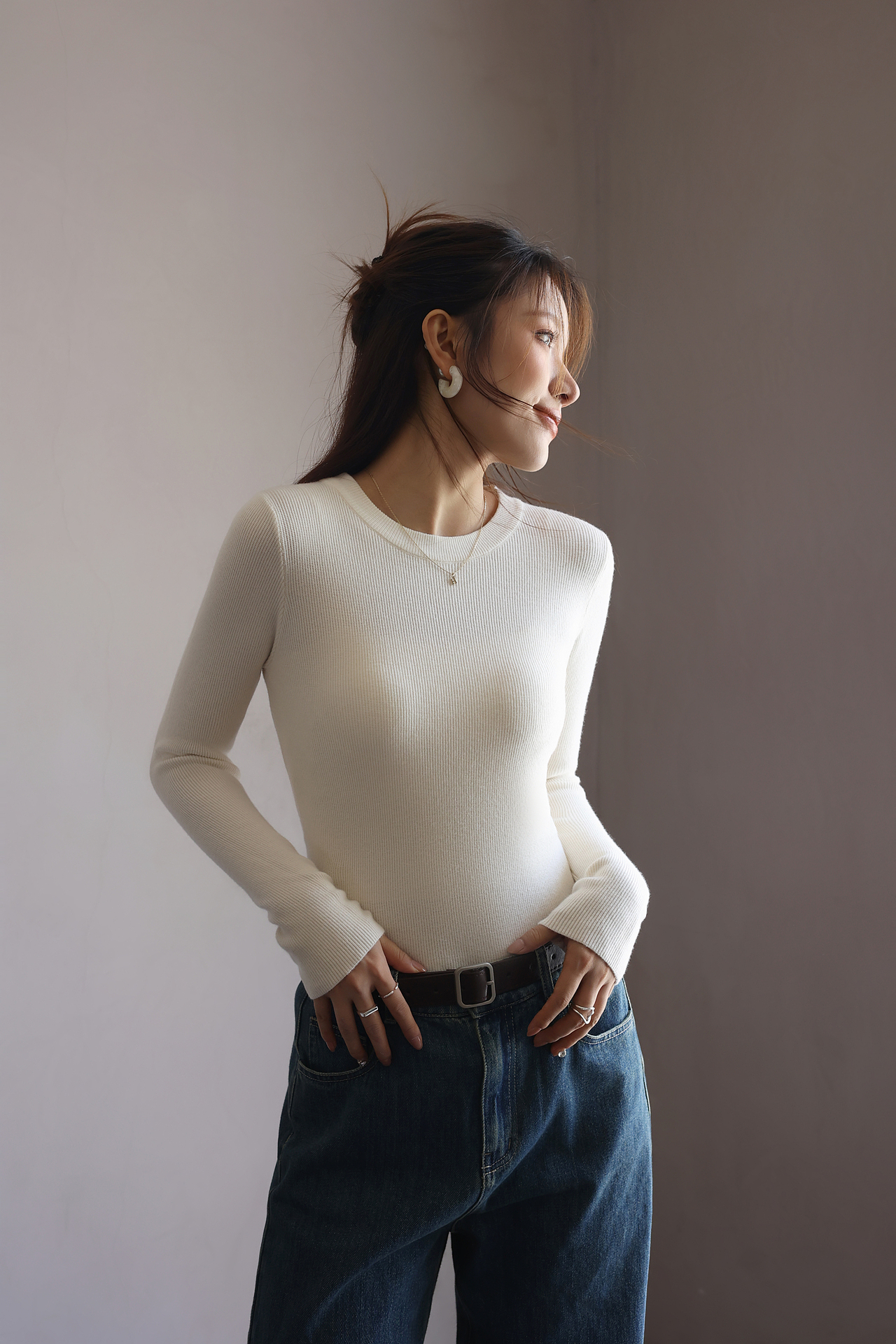 针织衫打底衫 轻奢暗调