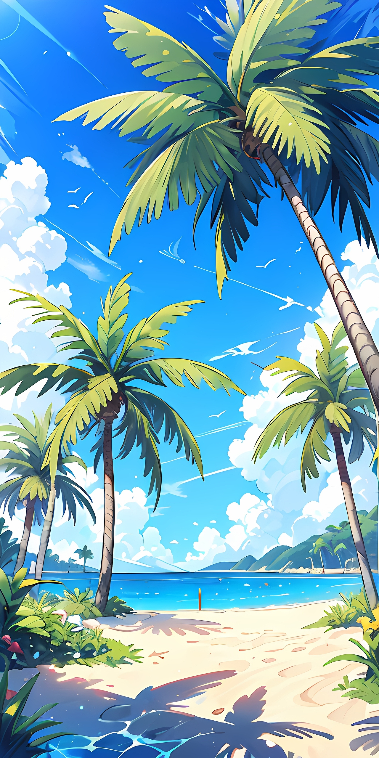 手機(jī)壁紙【唯美插畫】第3彈【海濱假日1】插畫（圖ZMzQ4MzAyOTMy） - 藝術(shù)插畫 - 站酷設(shè)計(jì)師樓上神秘男子原創(chuàng)素材 - 站酷ZCOOL