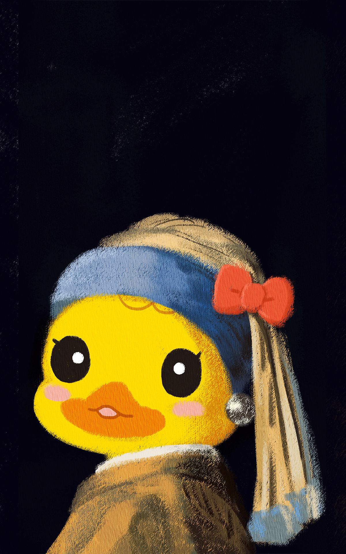 戴珍珠耳环的少女