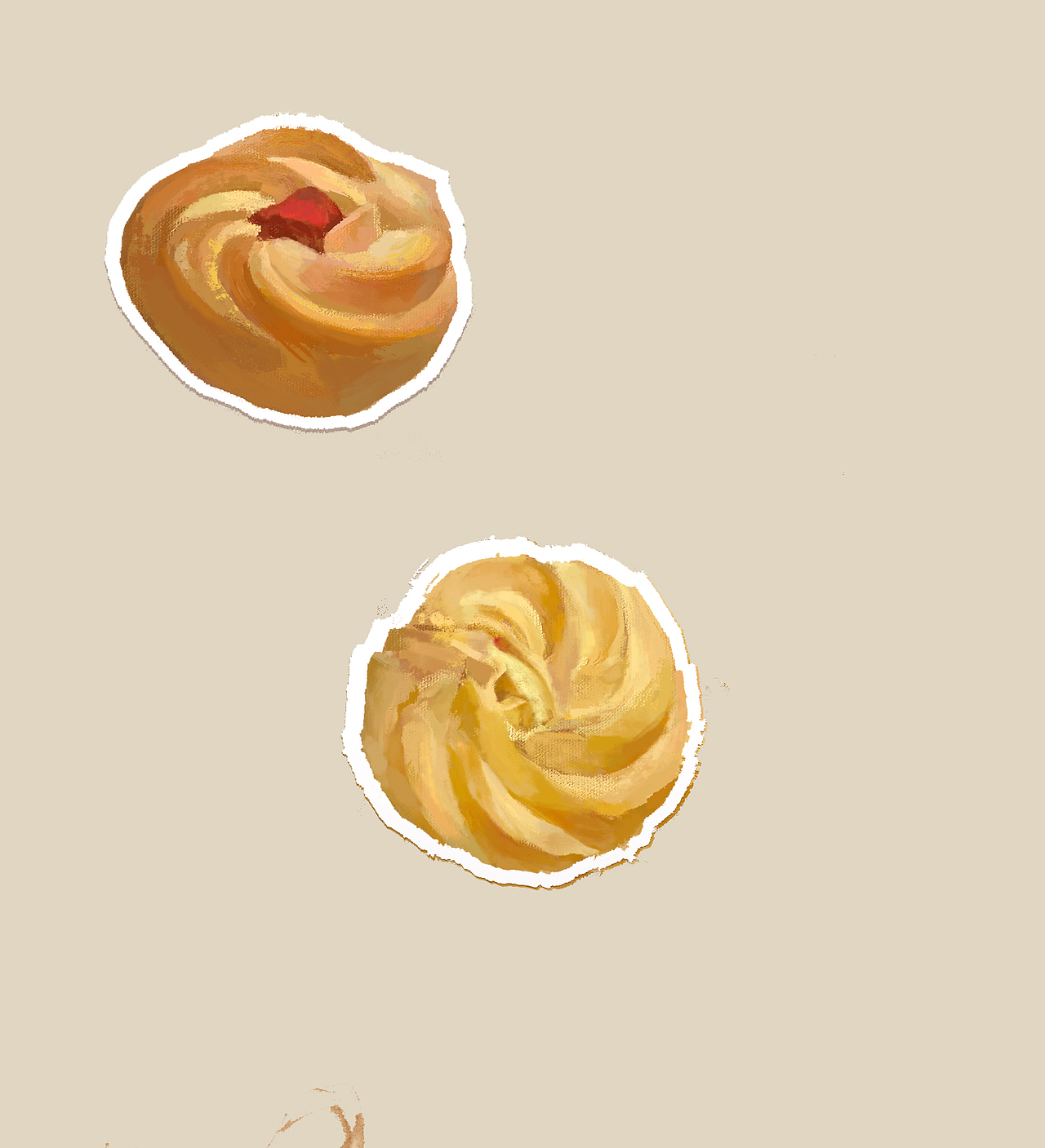 【2/100】手绘美食甜品贴纸进度