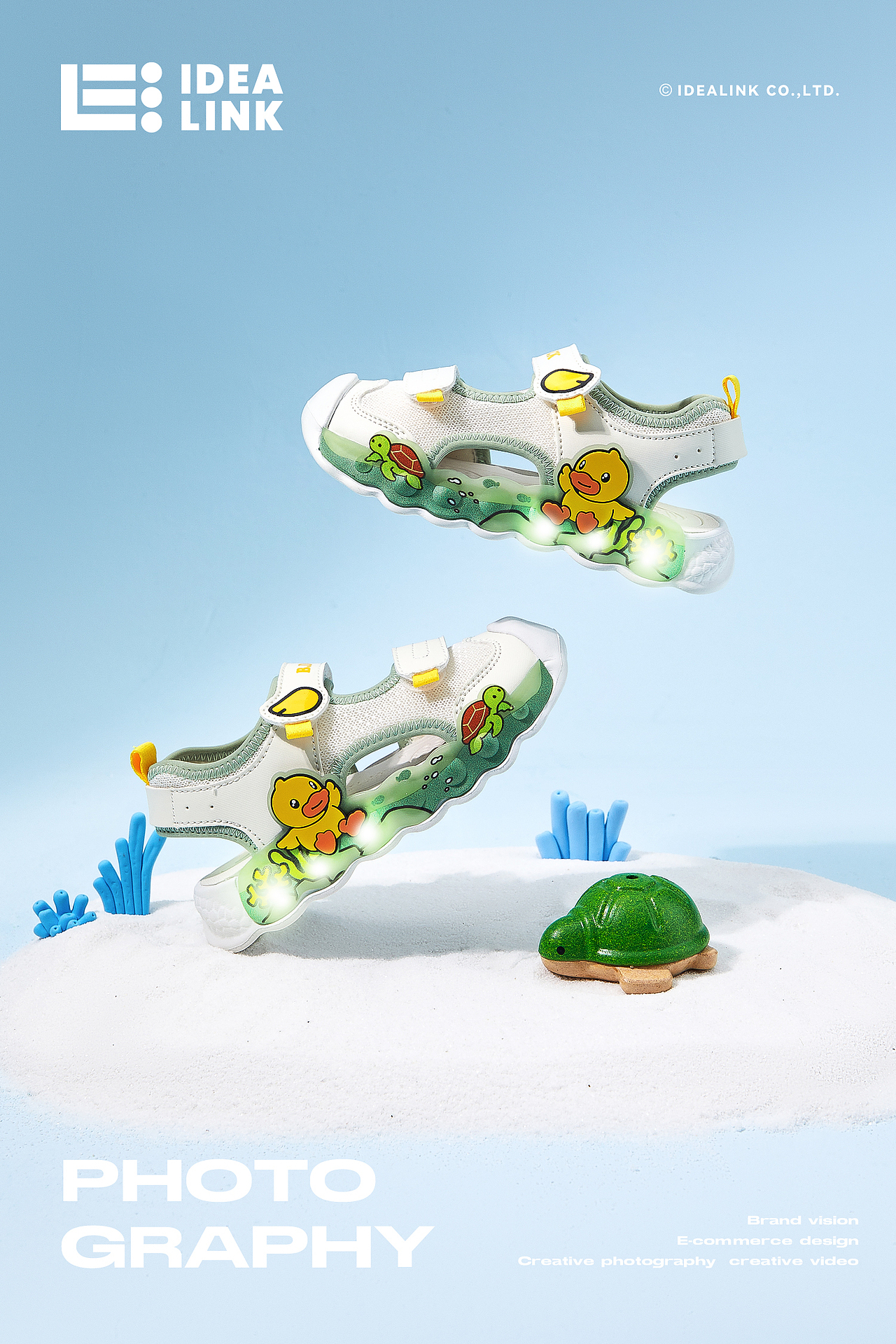 B.duck童鞋夏季创意静物拍摄 童鞋创意拍摄 儿童静物（图ZMzcwMTcxNTI0） - 产品摄影 - 站酷设计师IDEALINK利思创想原创素材 - 站酷ZCOOL