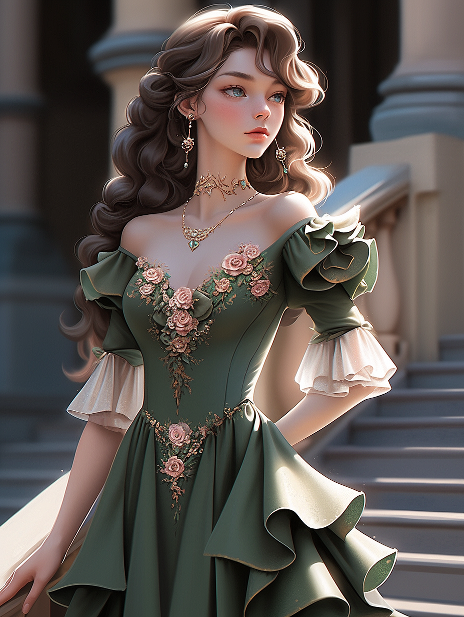 【AI探索】华丽的礼服系列（15）（图ZMzQ5MjM0MDA4） - 休闲/流行服饰 - 站酷设计师爱喝水的虫子原创素材 - 站酷ZCOOL