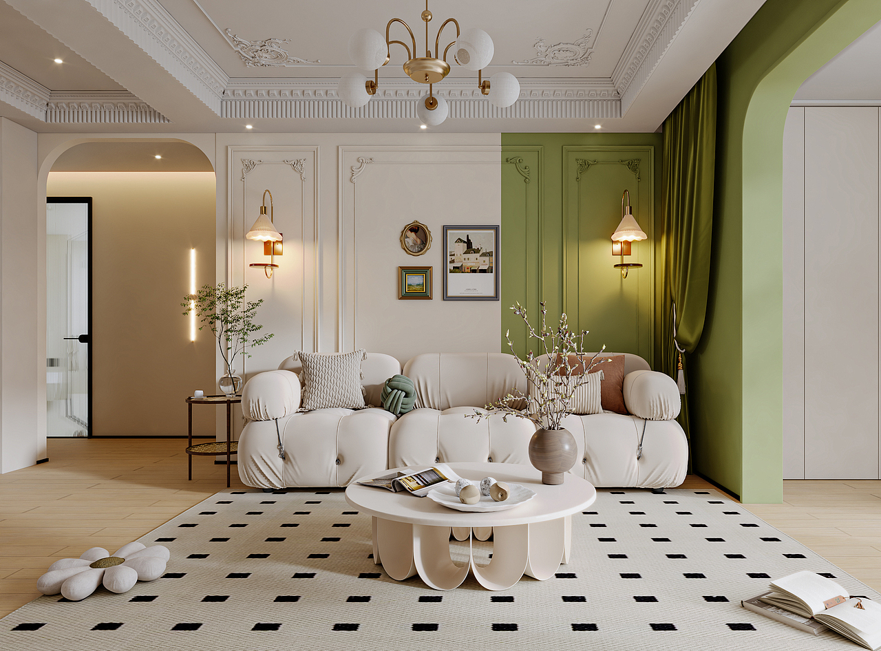 牛油果綠+奶油風(fēng)（圖ZMzU2NTc2MjA4） - 家裝設(shè)計(jì) - 站酷設(shè)計(jì)師千年夢設(shè)計(jì)原創(chuàng)素材 - 站酷ZCOOL