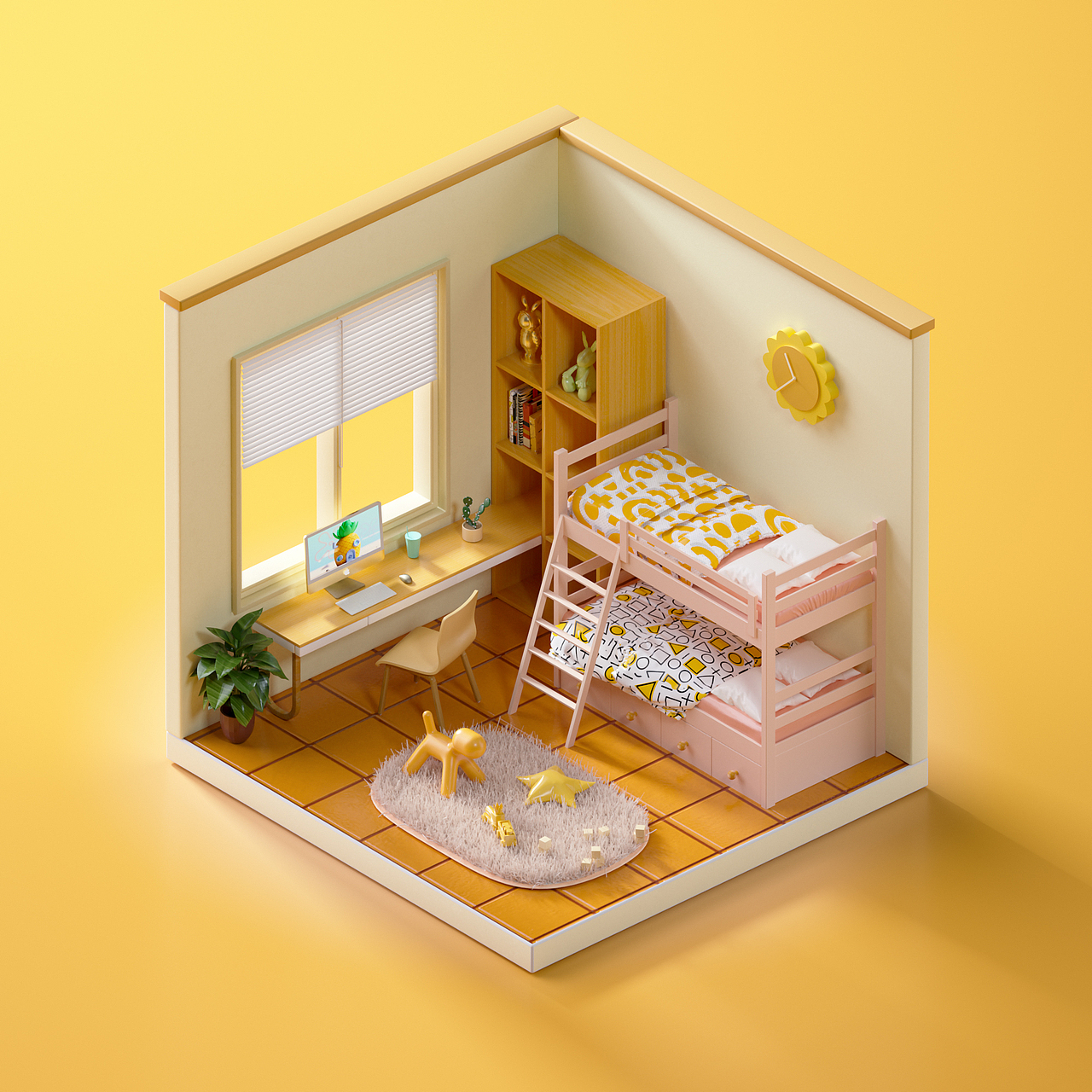 C4D小房子练习（图ZMzE2NjEyOTk2） - 场景 - 站酷设计师你是蔚蓝的原创素材 - 站酷ZCOOL