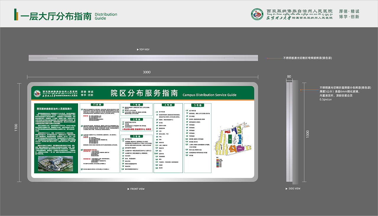 西双版纳州人民医院的导视设计
