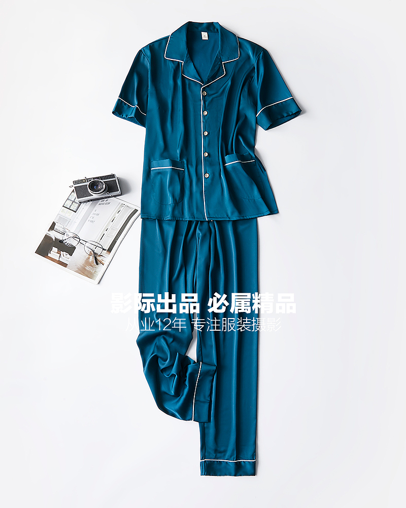 男装真丝睡衣 丝滑有质感拍摄 平铺（图ZMzIyNzE1MjYw） - 休闲/流行服饰 - 站酷设计师影际摄影甜甜原创素材 - 站酷ZCOOL