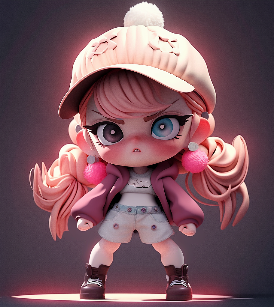 AI绘画-生气我也是可爱的~哼