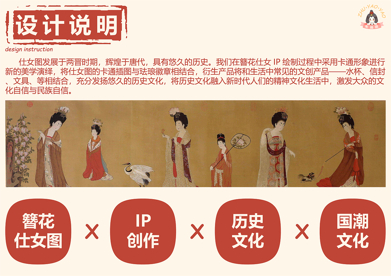 “簪花仕女图”IP&文创周边设计