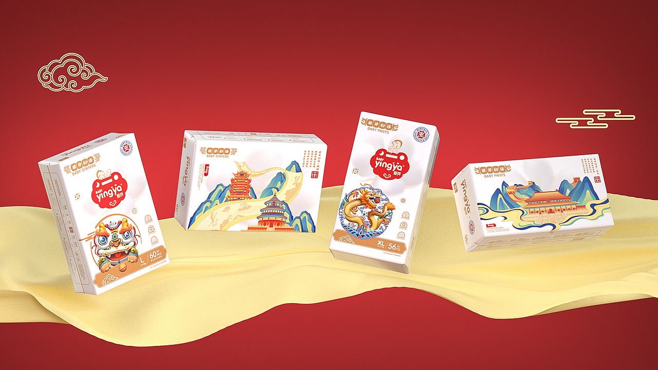 C4D-婴芽-纸尿裤包装建模与渲染