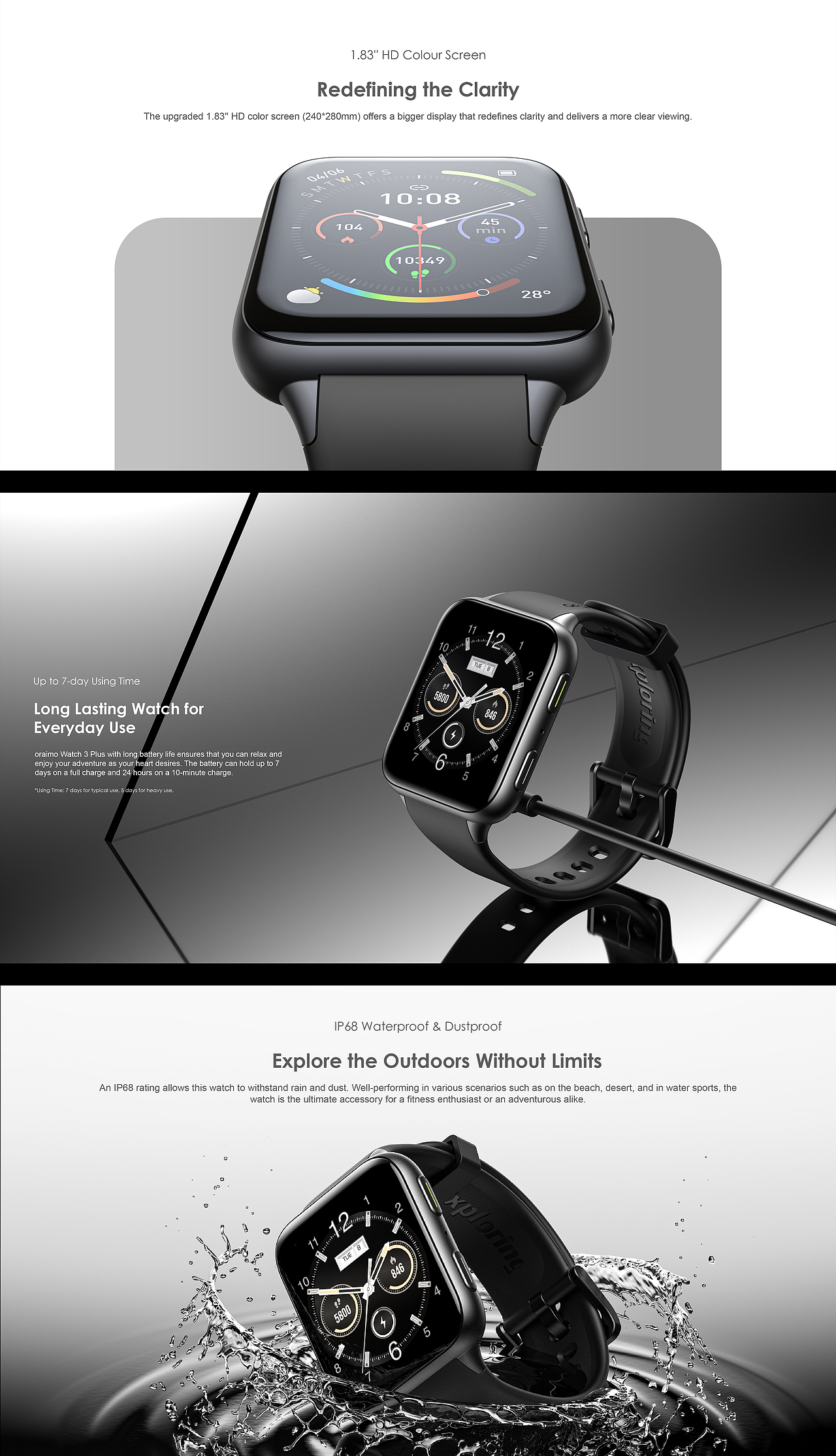oraimo watch 手表系列渲染图（图ZMzU1ODI4NDY0） - 产品 - 站酷设计师渐近原创素材 - 站酷ZCOOL