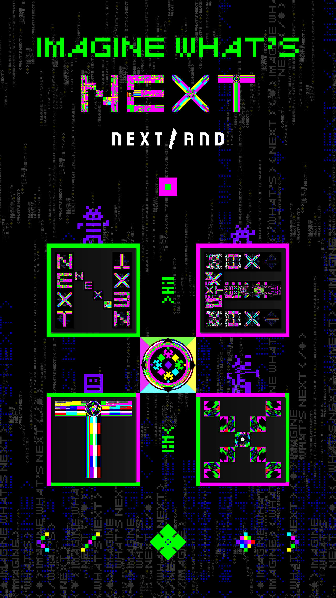 👾 🔷 IMAGINE WHAT'S NEXT 🤗 📐(图ZMzcwMDcxODQw) - 海报 - 站酷设计师赛博闹宗原创素材 - 站酷ZCOOL