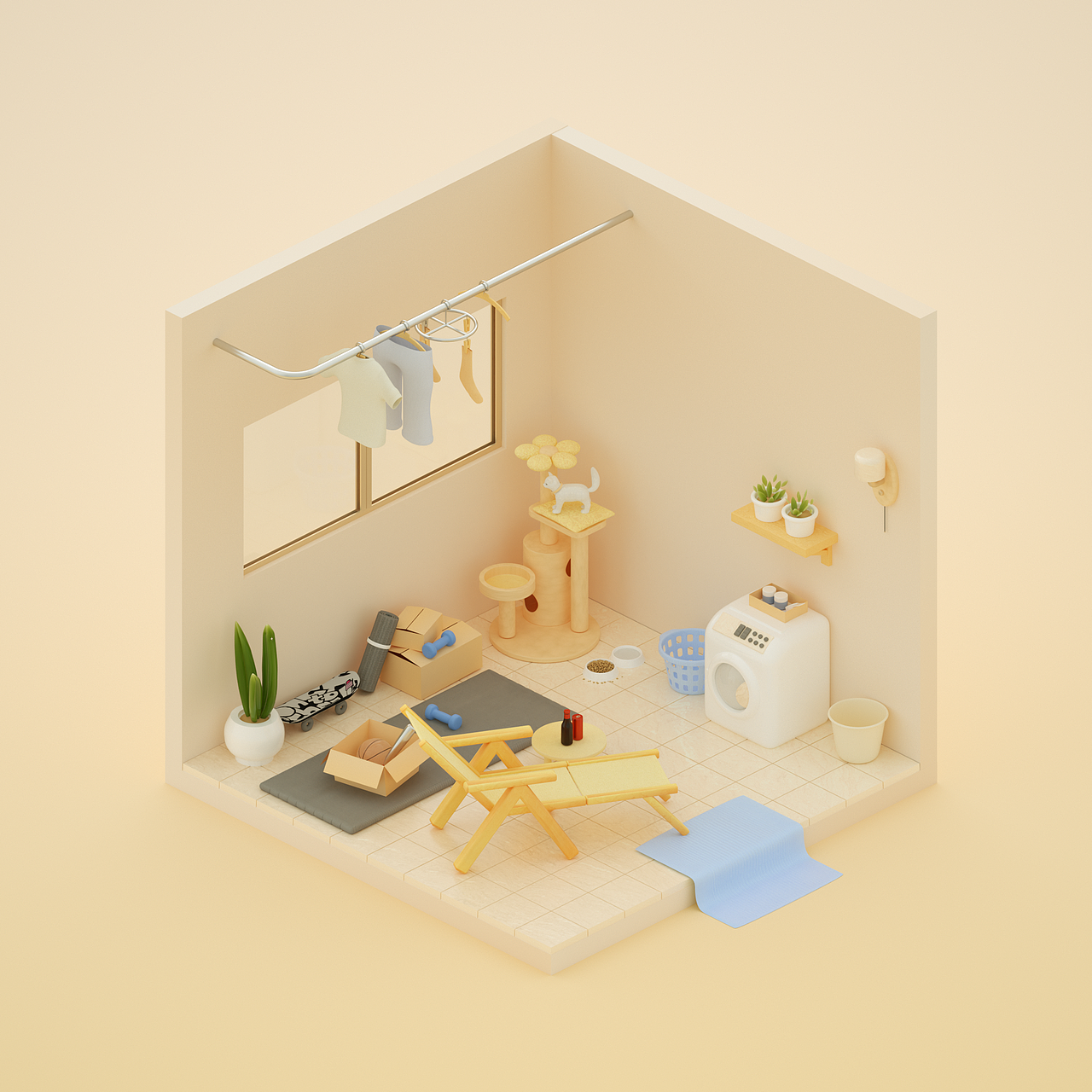 减肥摆烂后的阳台（图ZMzIxMzExNTcy） - 场景 - 站酷设计师gjjjjjj原创素材 - 站酷ZCOOL
