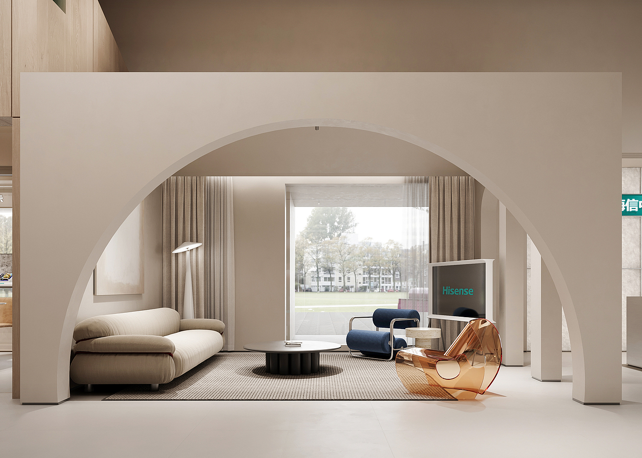 周笙笙全案设计 | 220㎡长沙海信中央空调展厅（图ZMzM3MzA4MzA4） - 商业空间设计 - 站酷设计师周笙笙全案设计原创素材 - 站酷ZCOOL
