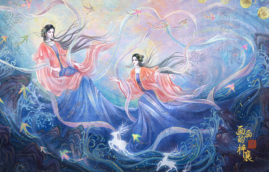山海经系列-宵明烛光（图ZMzU0ODIxNzE2） - 概念设定 - 站酷设计师画画的梓襄原创素材 - 站酷ZCOOL