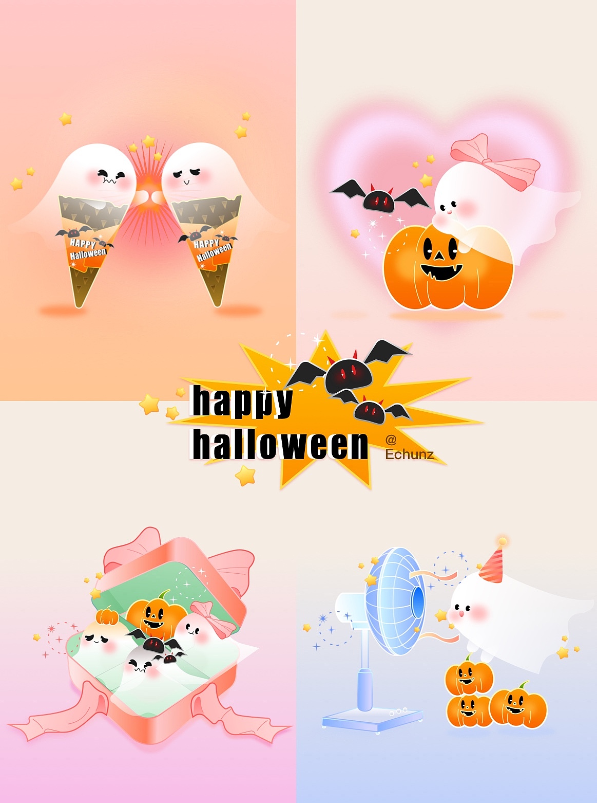 万圣节壁纸（图ZMzE5OTQzMTIw） - 宣传物料 - 站酷设计师喔喔子原创素材 - 站酷ZCOOL