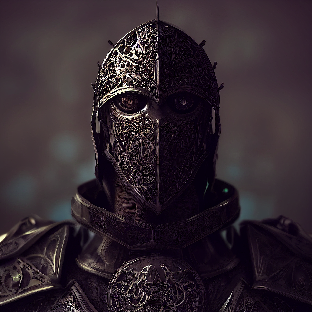 暗黑风格的头盔铠甲_概念dy-站酷zcool