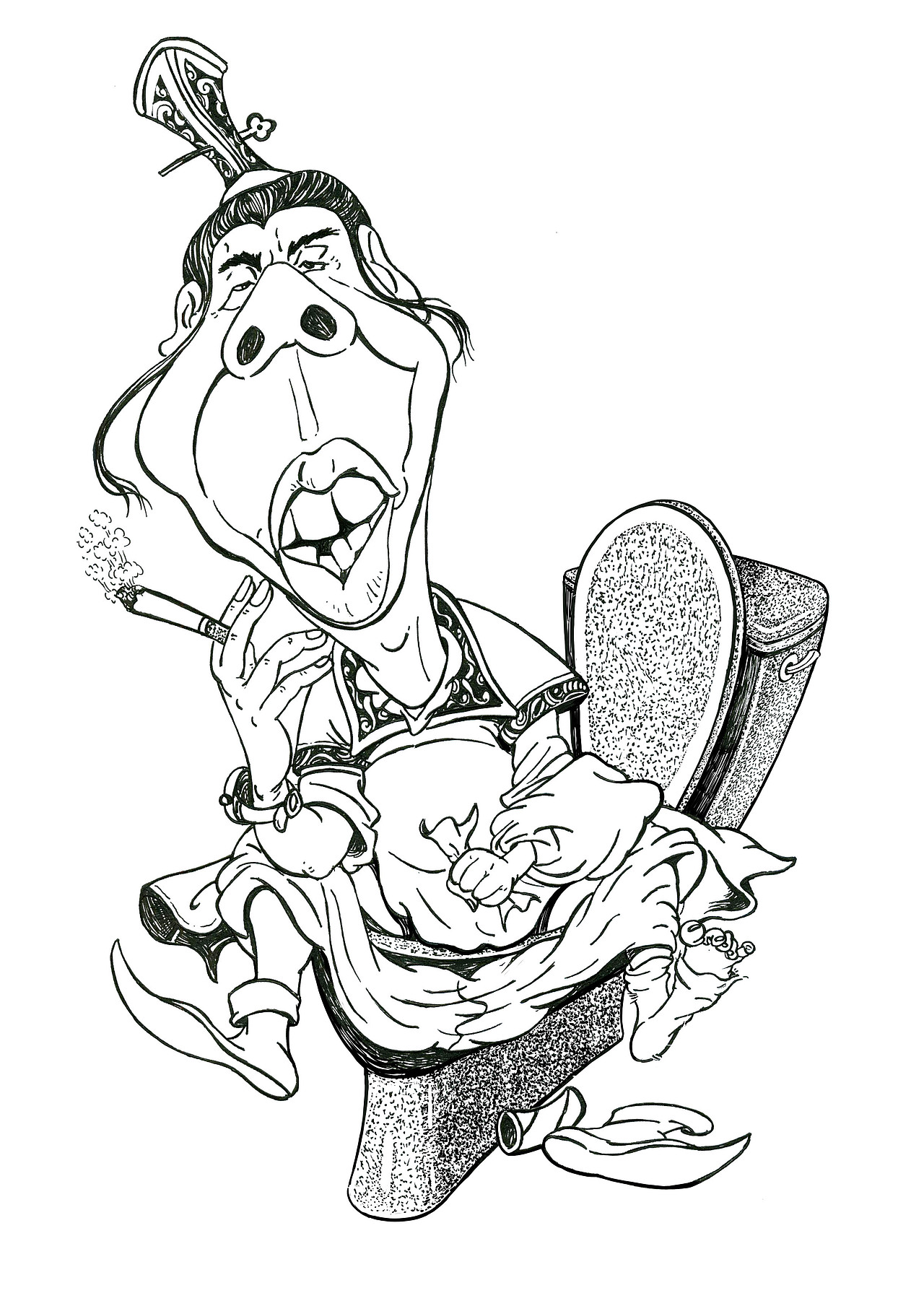 搞笑卡通名人插画