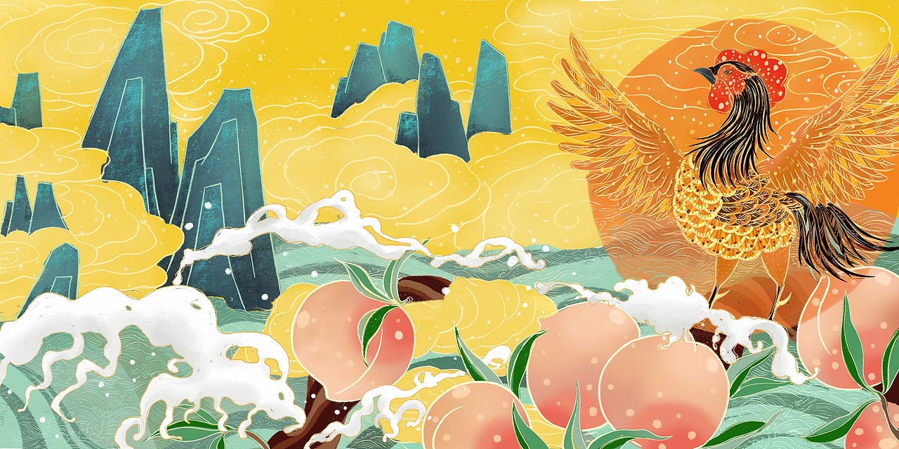 神荼郁垒（图ZMjk4NTc5Njcy） - 艺术插画 - 站酷设计师青艾画画原创素材 - 站酷ZCOOL
