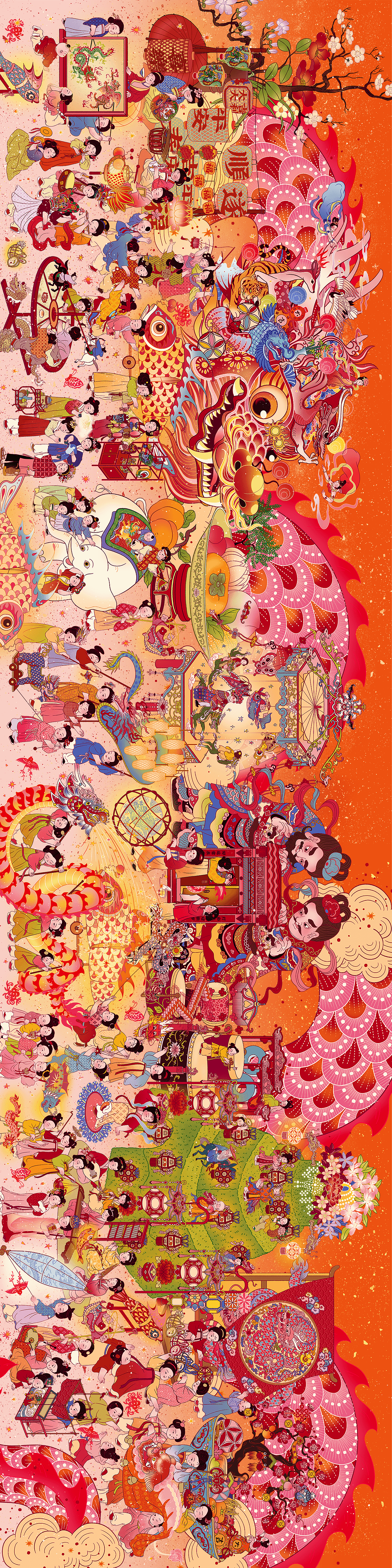 2024龙年主题插画长卷·真龙游（图ZMzUyMzIyMzI0） - 商业插画 - 站酷设计师鹿星河原创素材 - 站酷ZCOOL