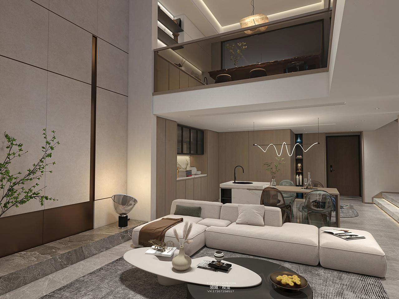 Vray渲染作品┃中式现代混搭