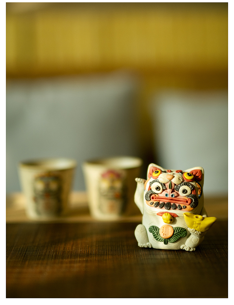 器十二原创手工设计招财达摩猫摆件 国潮手办（图ZMzA0NTIxNDAw） - 其他手工艺 - 站酷设计师器十二原创素材 - 站酷ZCOOL