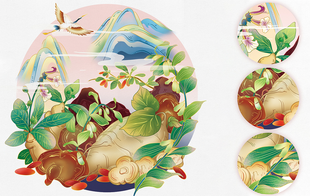 保健食品类目包装插画（图ZMzAwOTcxNzMy） - 商业插画 - 站酷设计师咩咩双皮奶原创素材 - 站酷ZCOOL