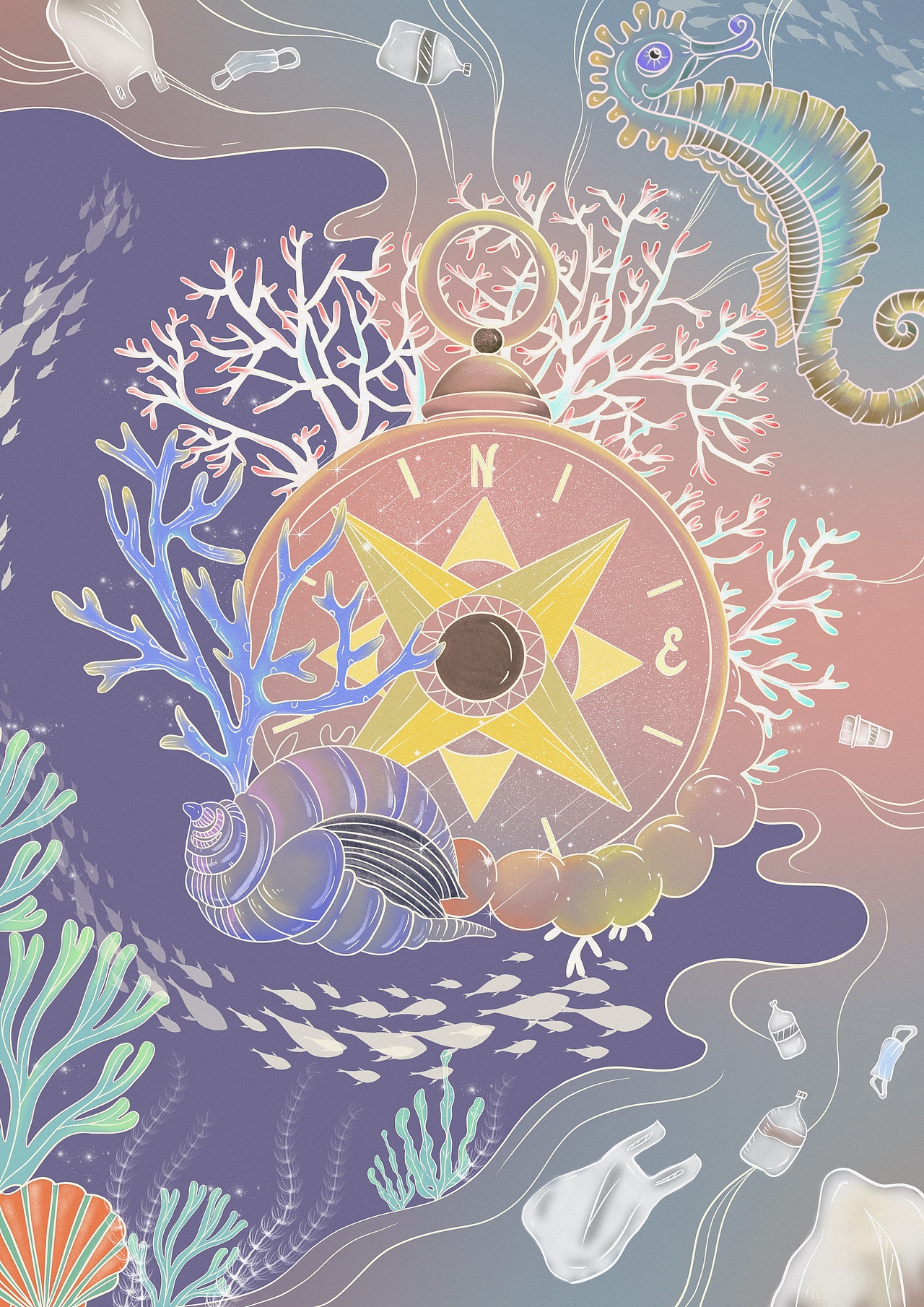 《白色海洋》系列插画