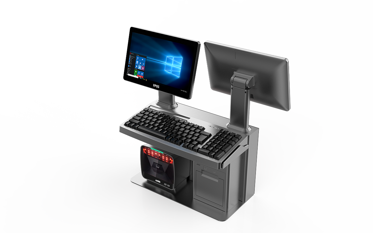 超市通道收银机渲染(keyshot)