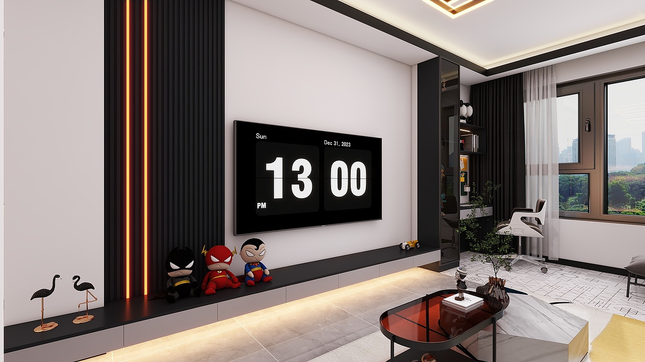 成都远大林语城南庭(77平方现代简约两居室)