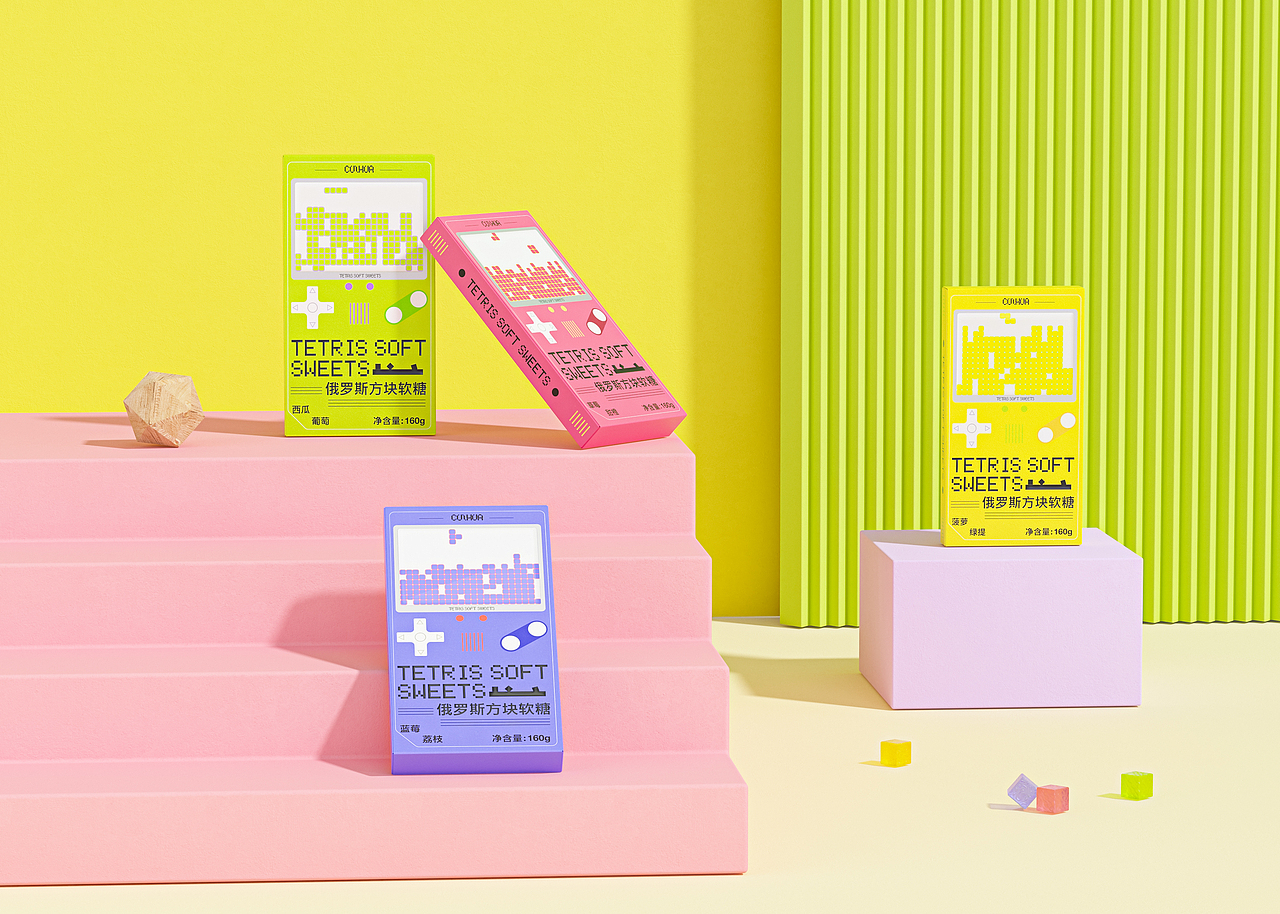 cuihua | 俄罗斯方块软糖包装设计