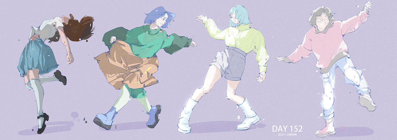 【人物隔日涂】101-172（图ZMzI2OTg5MzUy） - 创作习作 - 站酷设计师黑羊呀原创素材 - 站酷ZCOOL