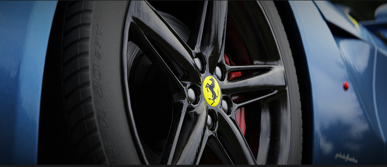 UE5 Ferrari 法拉利汽车渲染动画