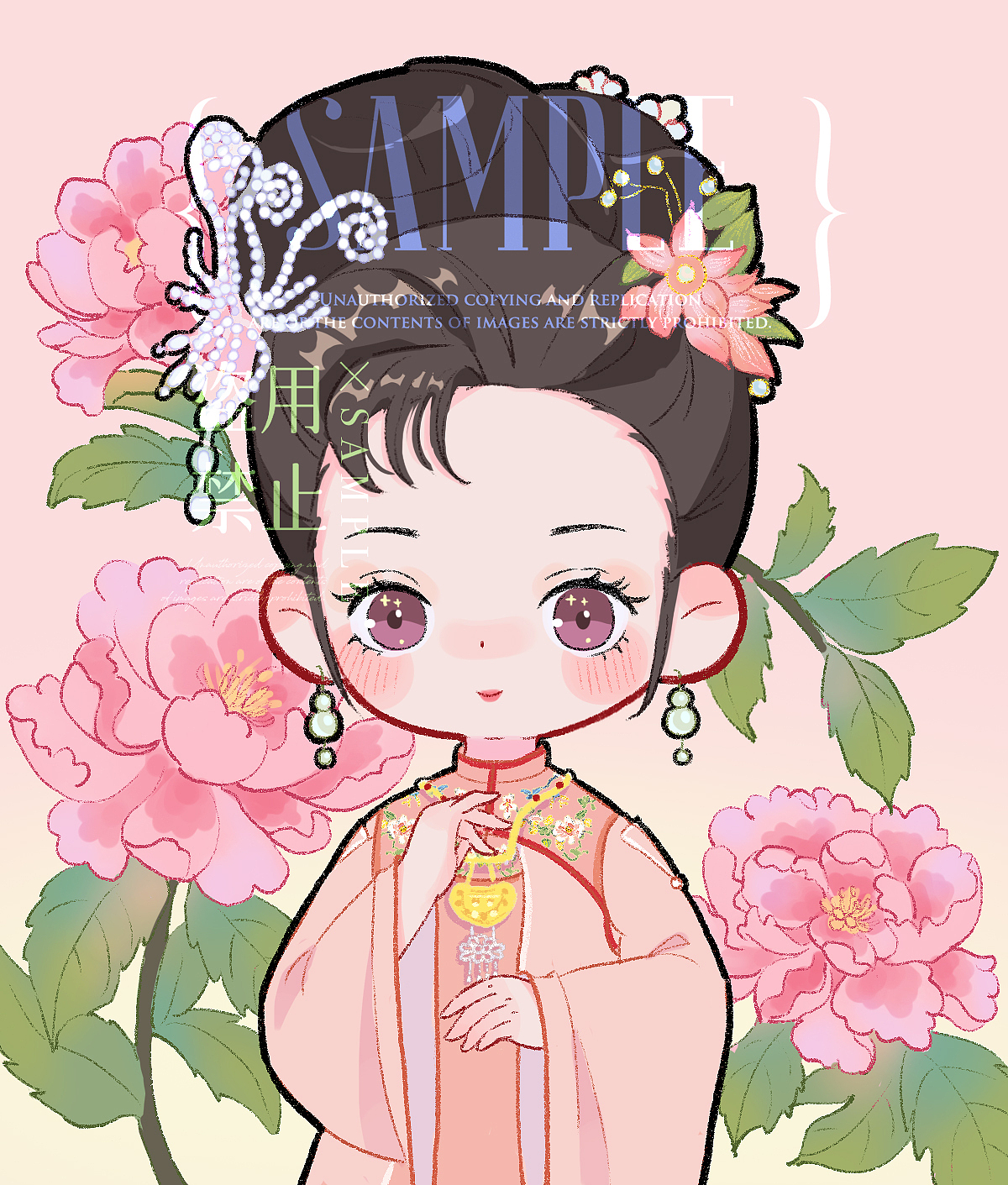 金陵十二钗（图ZMzY5MjY3MDk2） - 商业插画 - 站酷设计师glin小铃铛原创素材 - 站酷ZCOOL