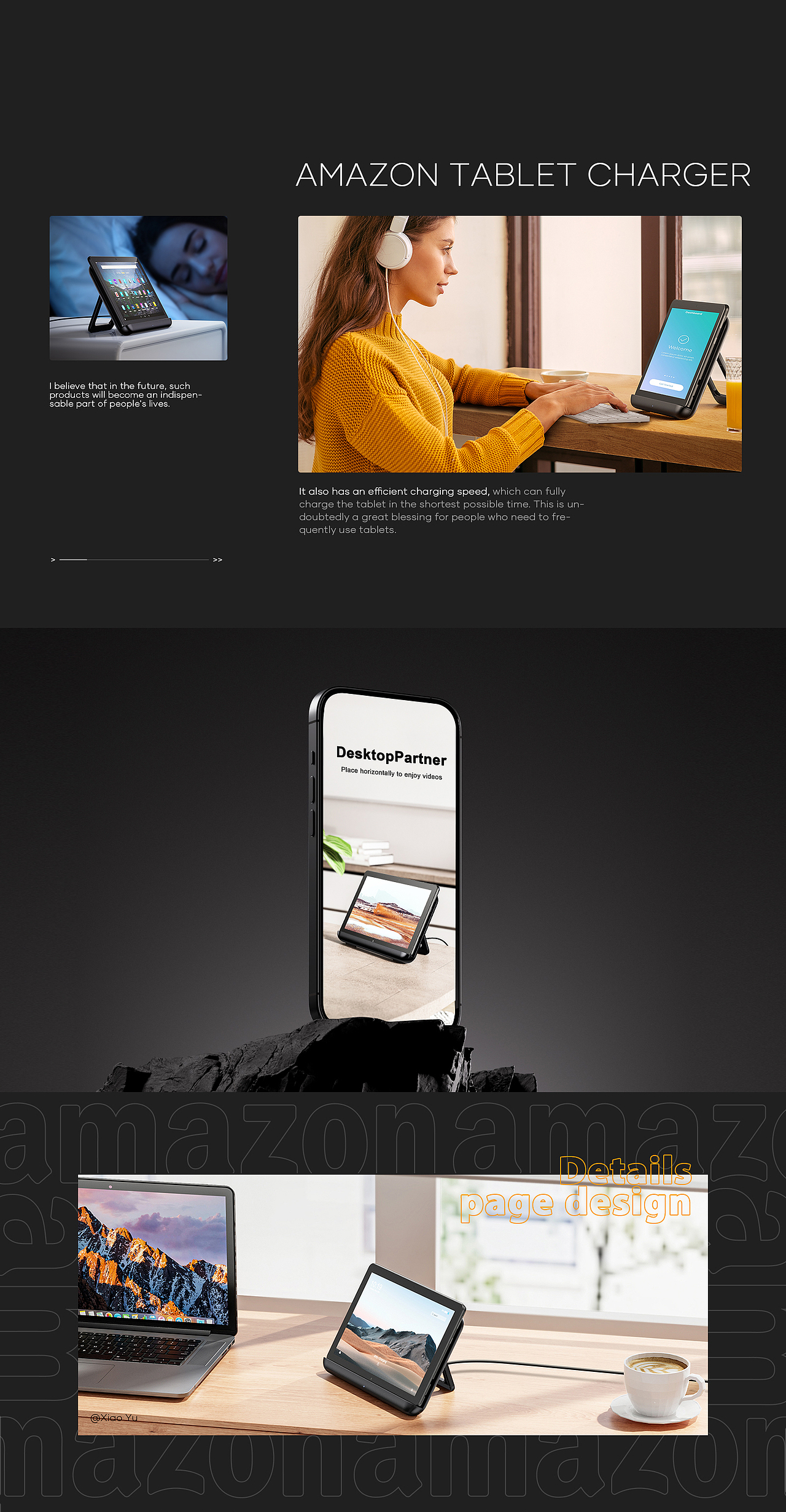 亚马逊3C套图/三合一无线充/平板无线充/户外头灯