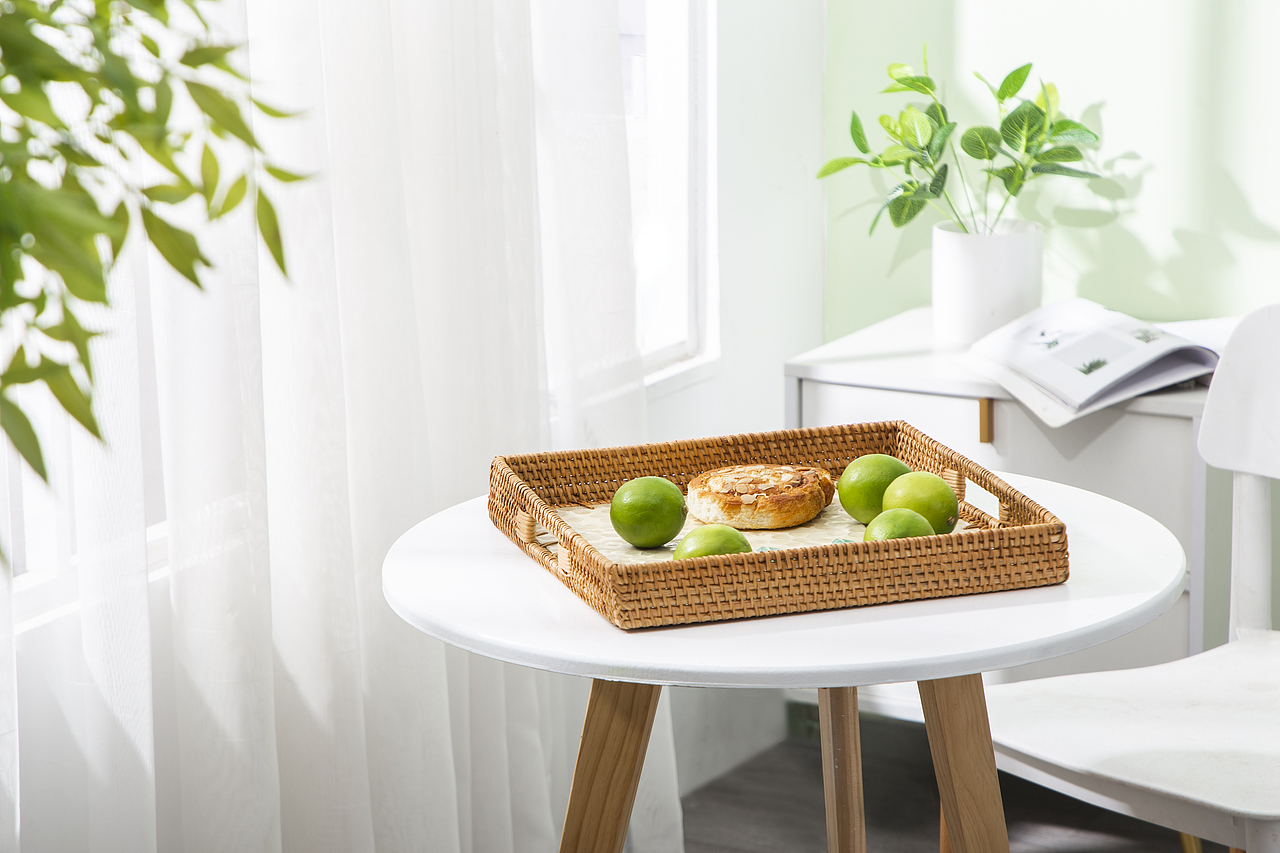 藤编收纳篮拍摄