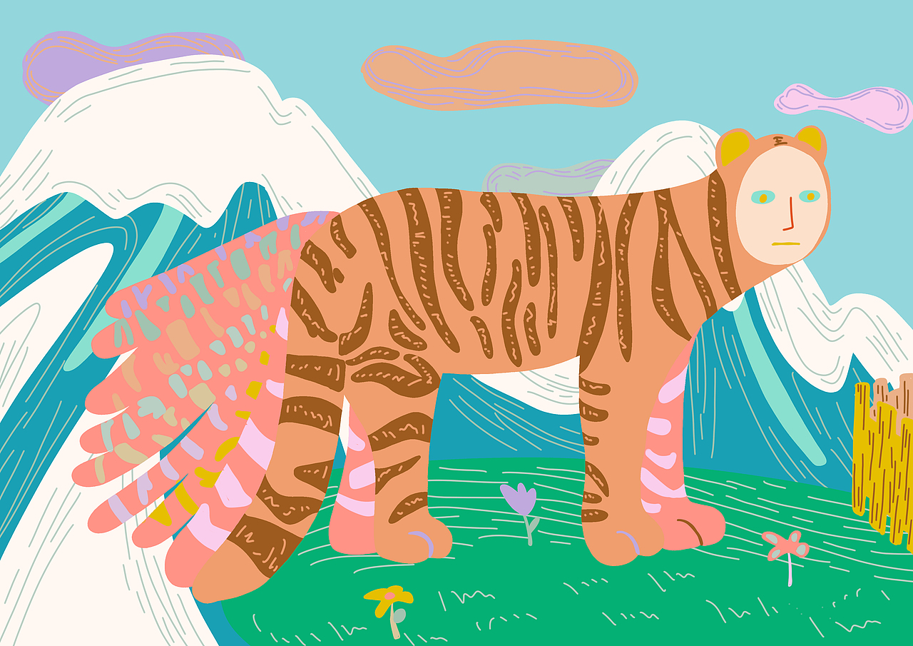 《山海经》“萌化”异兽插画与海报