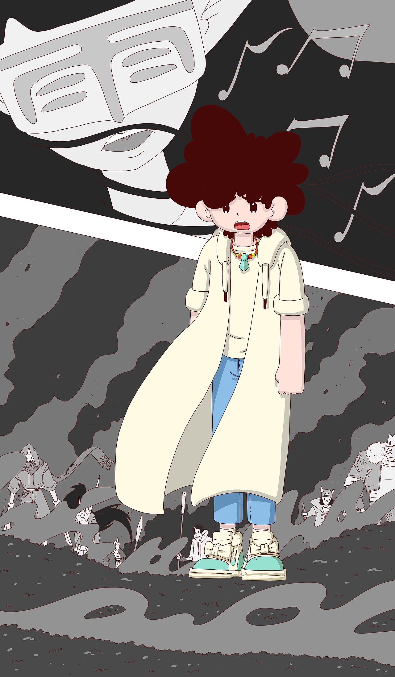 书都出版了，疫情还没过去（图ZMzE4MzM4ODYw） - 绘本 - 站酷设计师艺术悍匪阿洛C原创素材 - 站酷ZCOOL