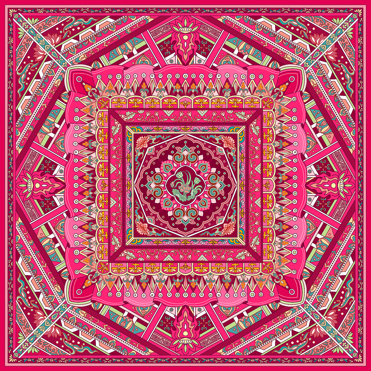 敦煌莫高窟藻井纹样设计