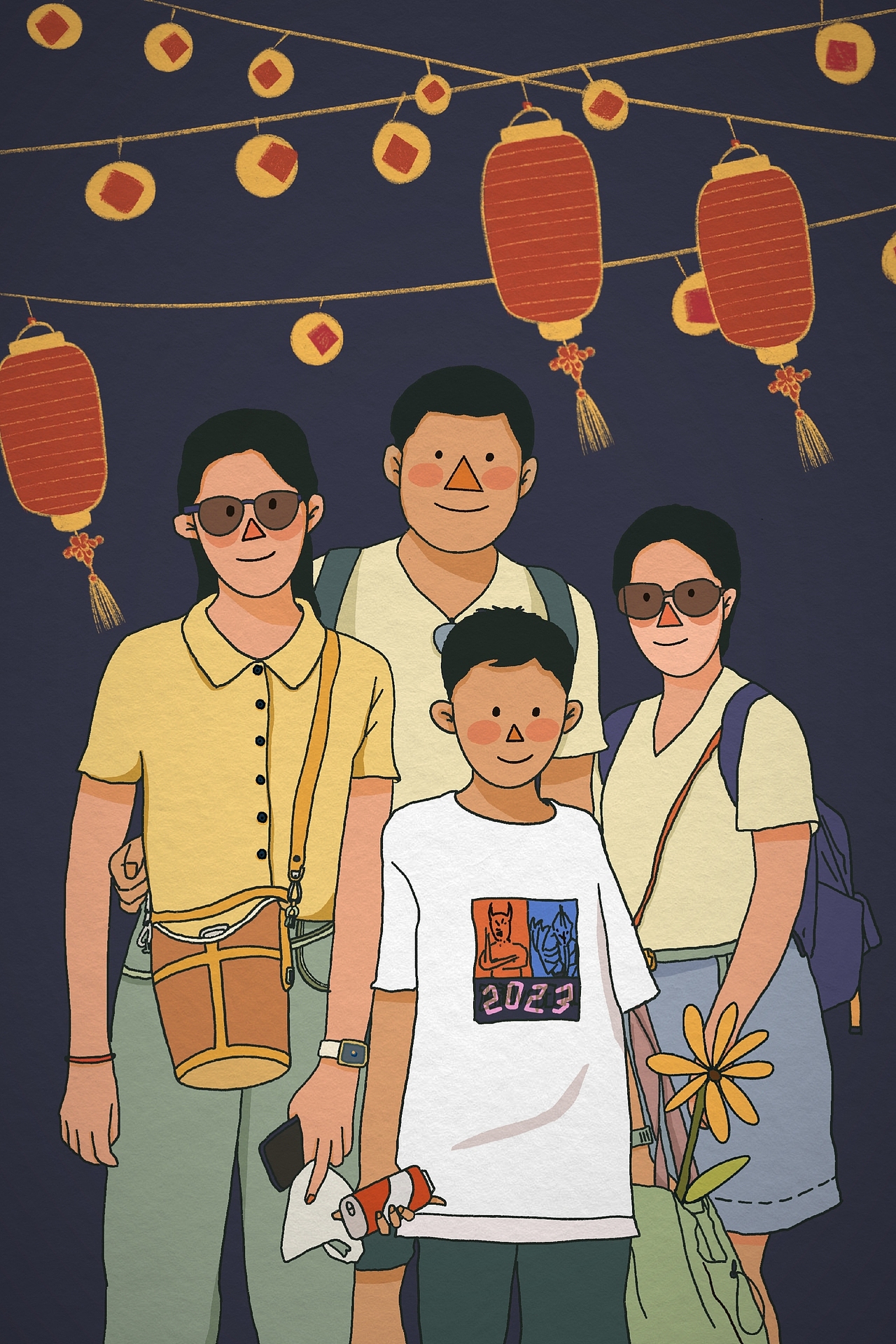 全家福（图ZMzI5MjM2Njky） - 儿童插画 - 站酷设计师三豆子原创素材 - 站酷ZCOOL
