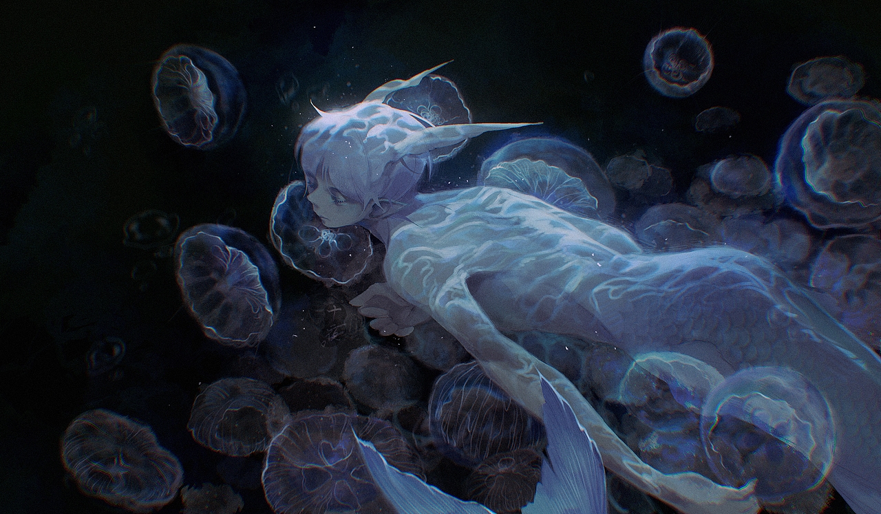 我们本是深海的泡沫 月光的折射让孤独的我们有了身形