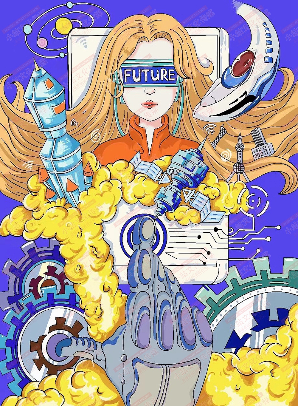 中小学生电脑绘画作品创作制作（图ZMzA5NTE3Mjcy） - 儿童插画 - 站酷设计师sucaionline2020原创素材 - 站酷ZCOOL