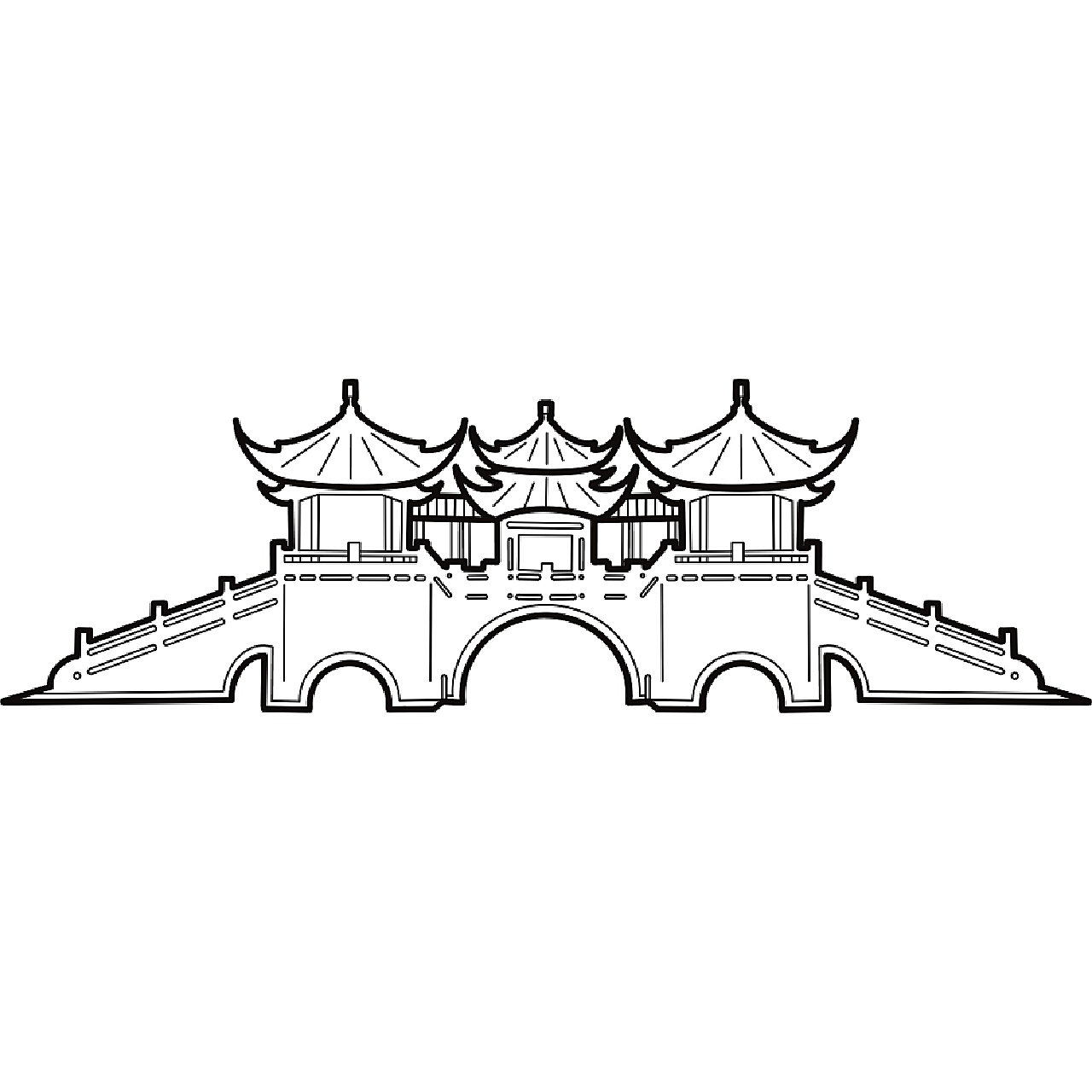 中国建筑线稿集合