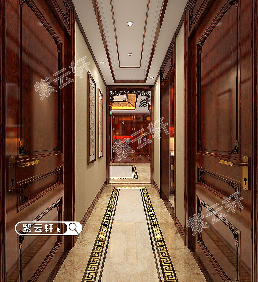 古典中式别墅装修 走廊