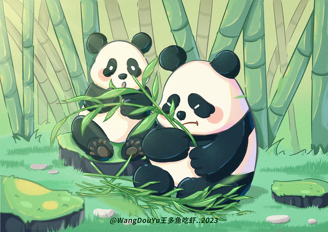 大熊猫合集（一）-猫猫生活记录仪（图ZMzUzNDkzNjAw） - 商业插画 - 站酷设计师王多鱼yu原创素材 - 站酷ZCOOL
