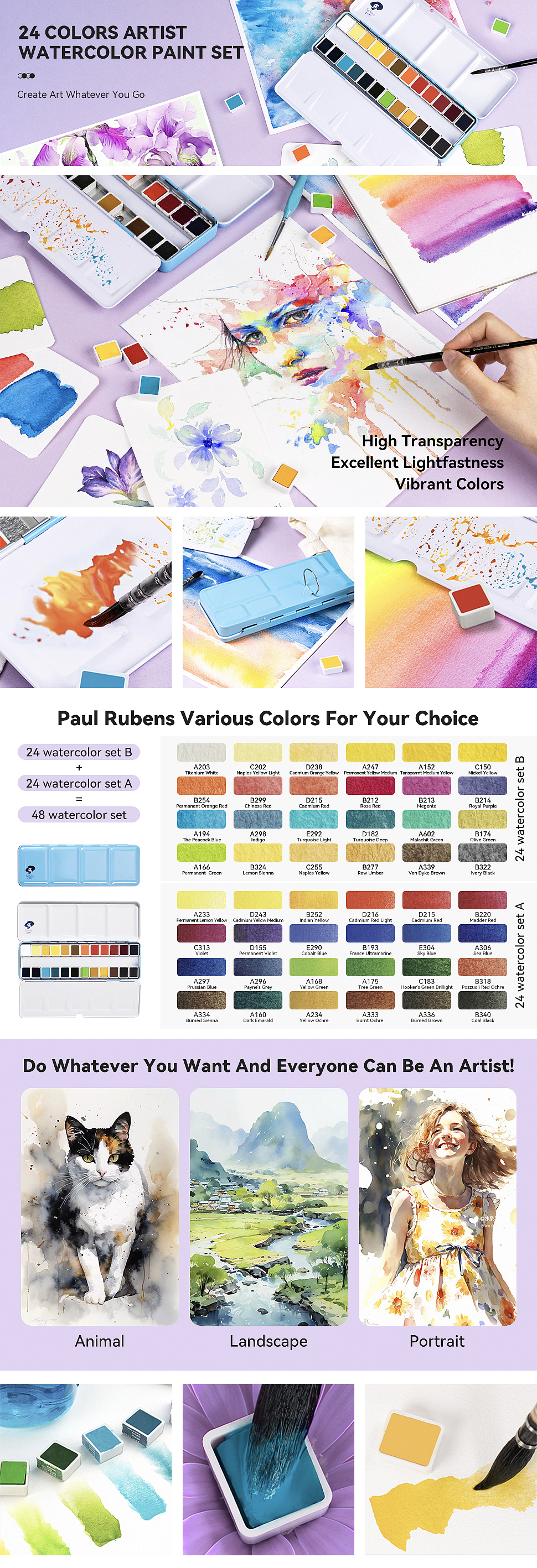 跨境电商 - 固体水彩珠光颜料亚马逊套图拍摄设计