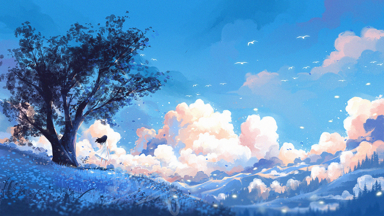 原创插画-瞭望远方