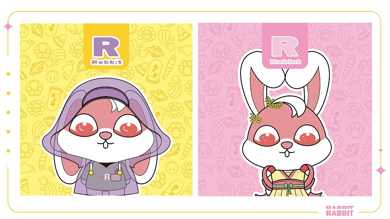 IP形象设计|兔子·二毛（图ZMzE1NDkyNTUy） - IP形象 - 站酷设计师yuf1y原创素材 - 站酷ZCOOL