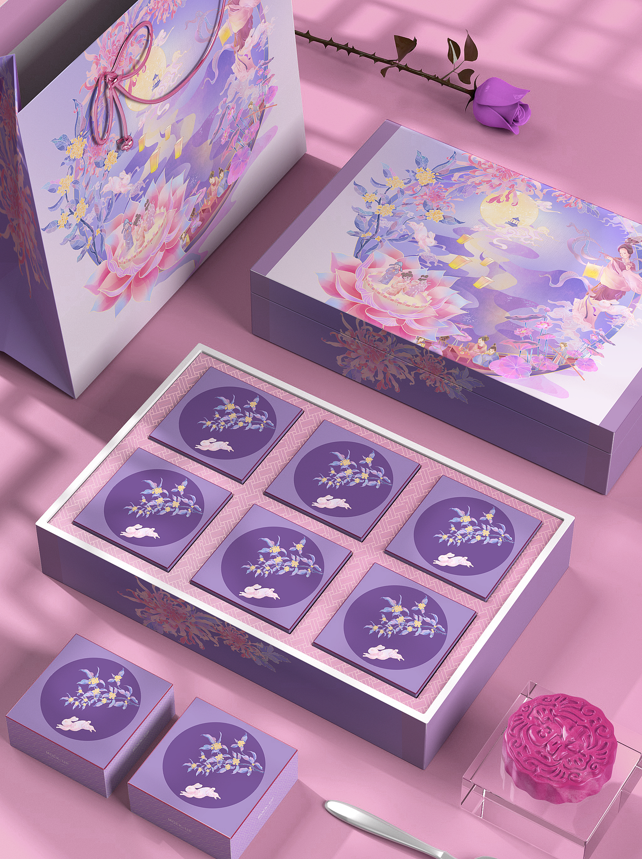 中秋花好月圆人团圆（图ZMzQ3NDcyODY0） - 商业插画 - 站酷设计师游鹿子鹿原创素材 - 站酷ZCOOL